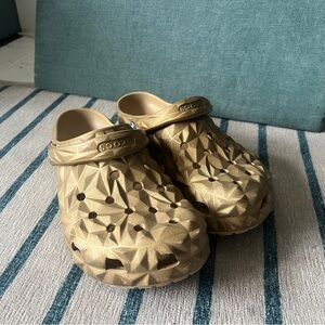 Gold Women’s Crocs Shoes